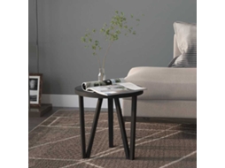 Vidaxl Mesa De Centro Ø35 Cm Mdf Preto