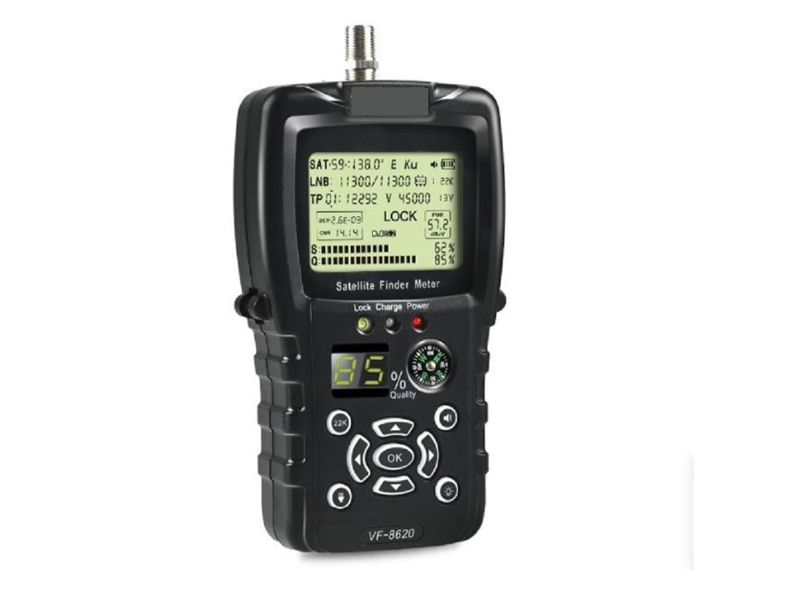 Localizador De Satélite Hd Vf 8620decodificação H.264 Bússola Luz De Fundo Alimentado Por Bateria Zeuxo