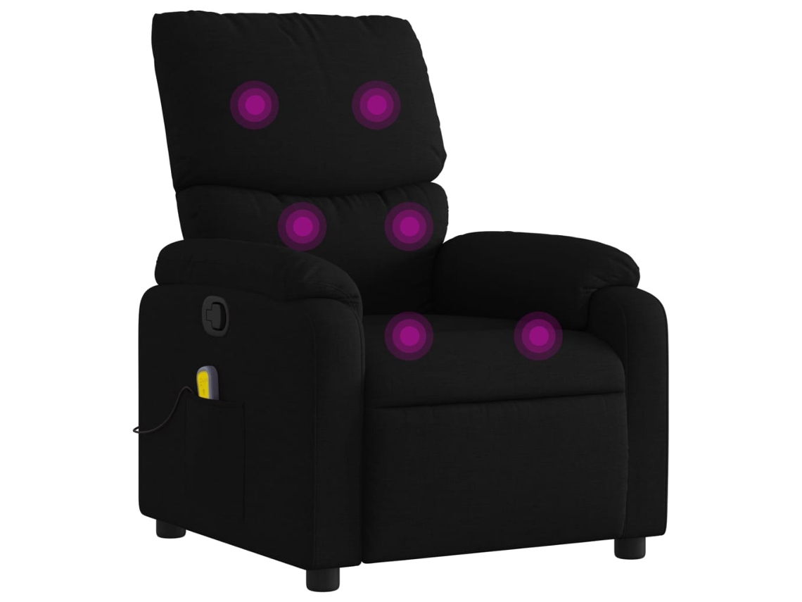 Massage Recliner Chair, Massage Recliner Chairs Vidaxl Preto Tecido