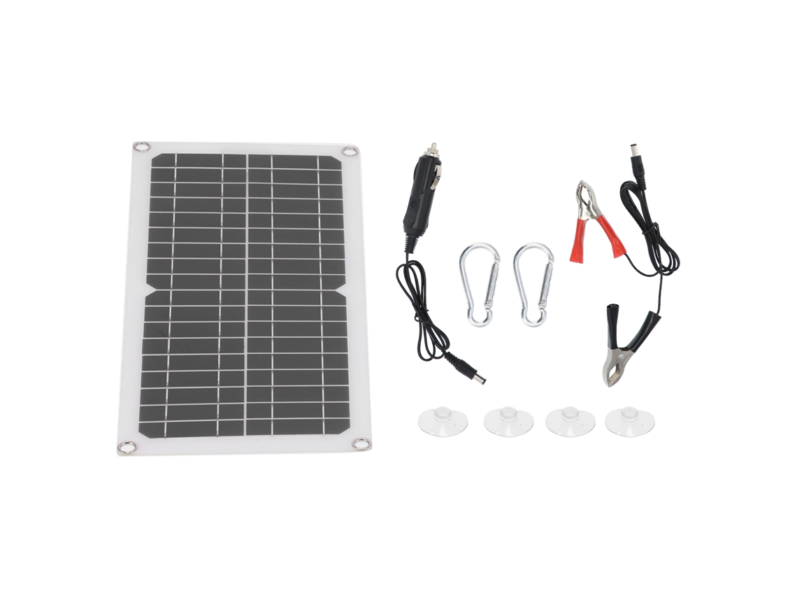 Painel solar semiflexível de 18 W e 12 V com carregador de bateria IP65 Primerox