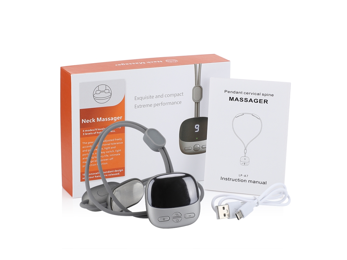 Massageador Cervical De Microcorrente, Massageador Eltrico Para Pescoo, Tensems Inteligente, Compressa Quente Porttil Para Omb-tuotuo