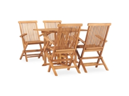Outdoor Dining Set, Outdoor Dining Sets Vidaxl Marrom Teca (90 X 90 X 75 Cm)