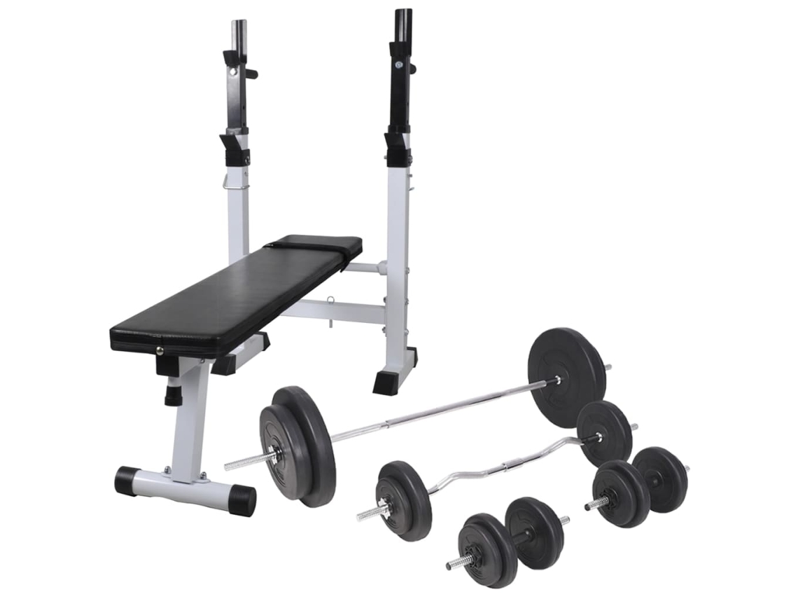 Workout Bench, Workout Benches Vidaxl Preto Aço