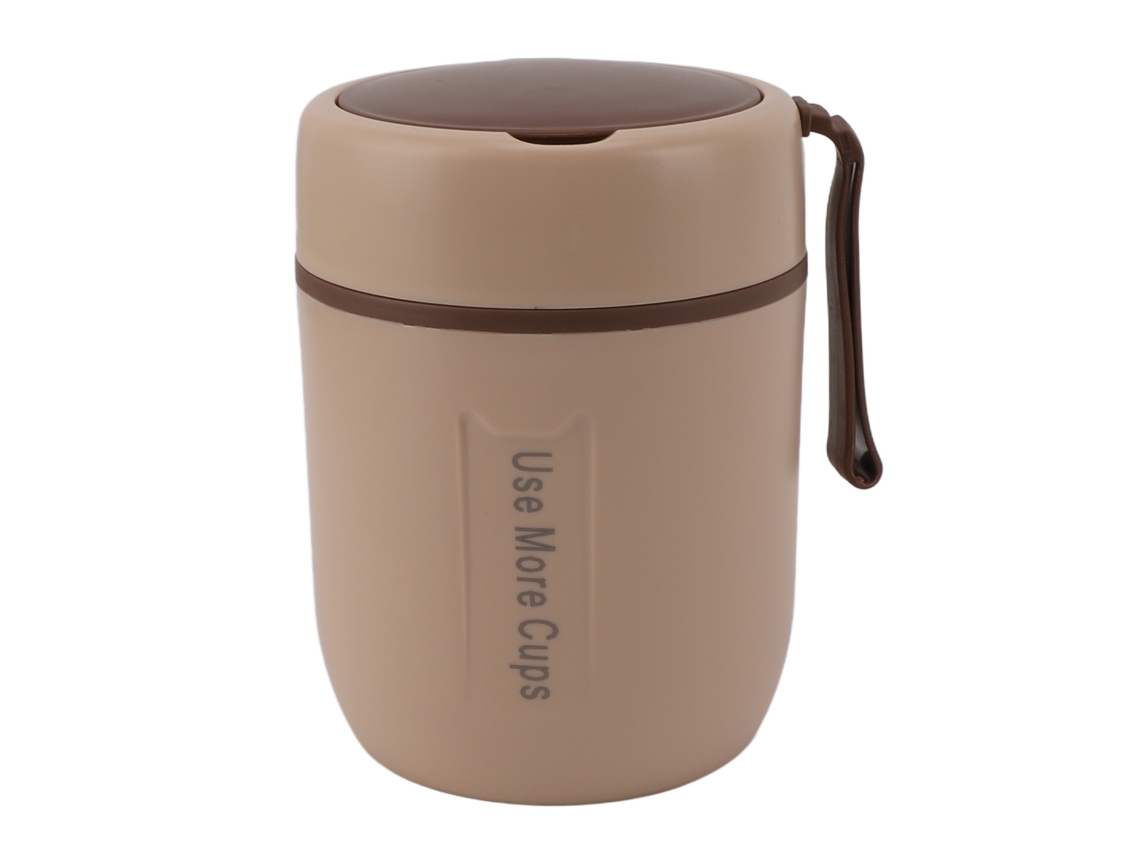500ml Pote De Comida Isolado 304 Aço Inoxidável Recipiente De Sopa A Vácuo Caneca Isolada À Prova De Vazamento Para Escola Camping Viagem Cáqui