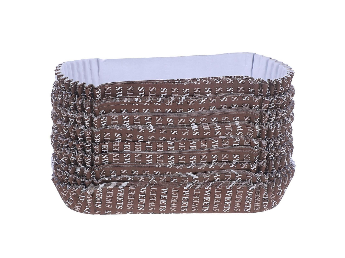 Conjunto De 100 Formas Papel Antiaderente Marrom Para Cachorro-quente.