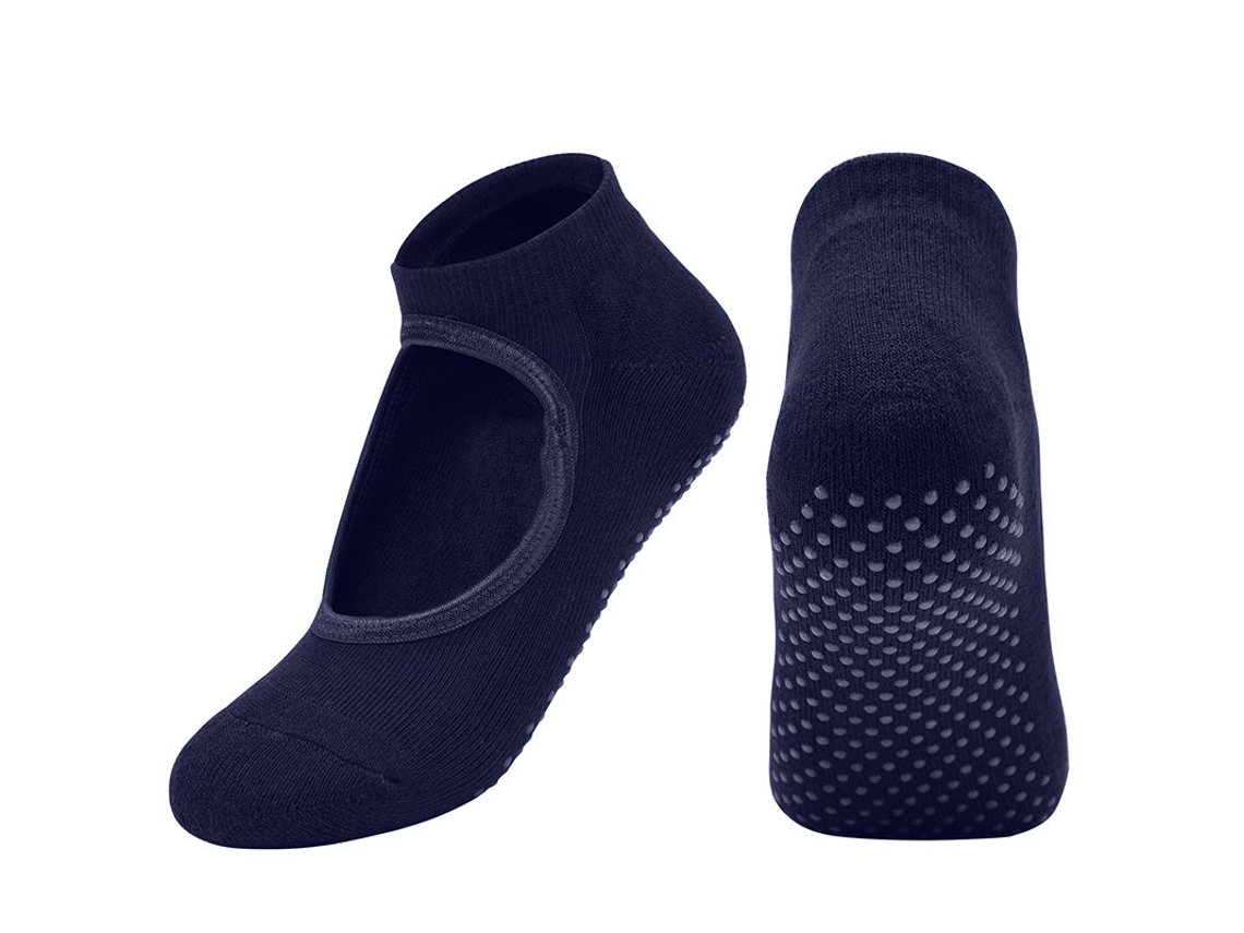 Conjunto de 2 Meias Femininas Antiderrapantes Cores Azul AQUAFORGE