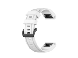 Lurelia Pulseira De Silicone Branca 22 Mm, Compatível Com Garmin Fenix 7/ 6/ 5, À Prova D'água, Liberação Rápida.