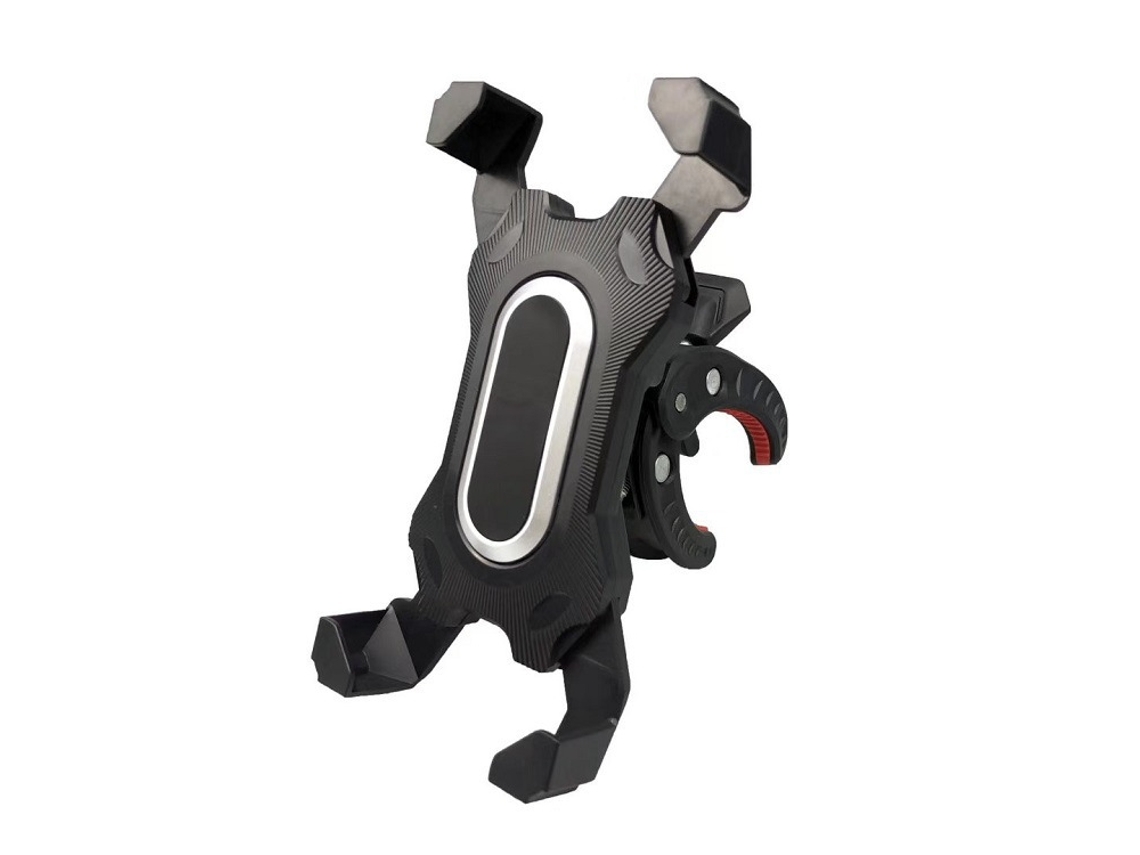 Suporte Para Telemóvel - Suporte Para Bicicleta - Suporte Para Mota - Fixação De Quatro Garras - Navegação Para Bicicleta - Prateado
