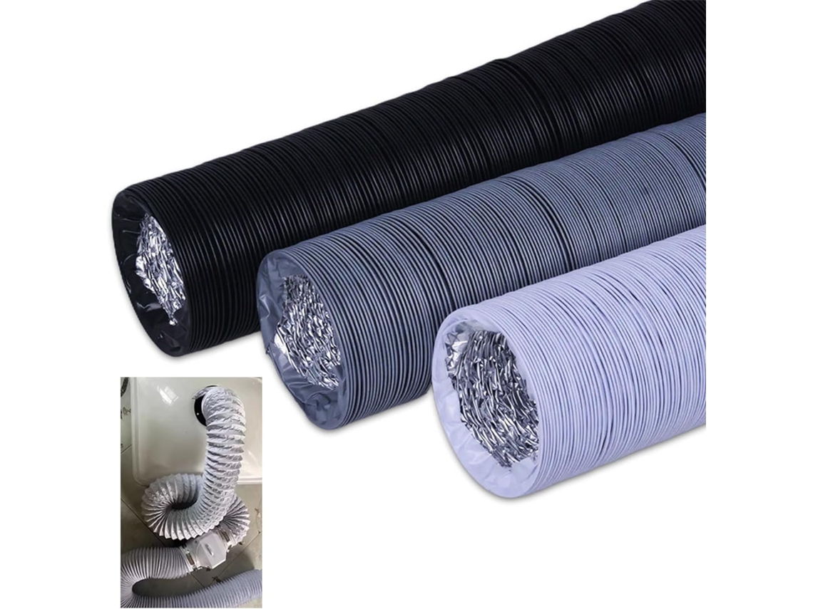 Duto de ar isolado com folha de alumínio revestida com PVC 6 1 M para ventilação e secadoras de roupa S/MARCA
