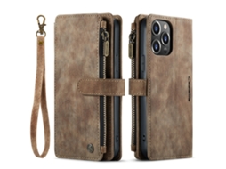 Capa De Couro Para Celular Carteira Para Cartõesmarrom - Iphone 16 E