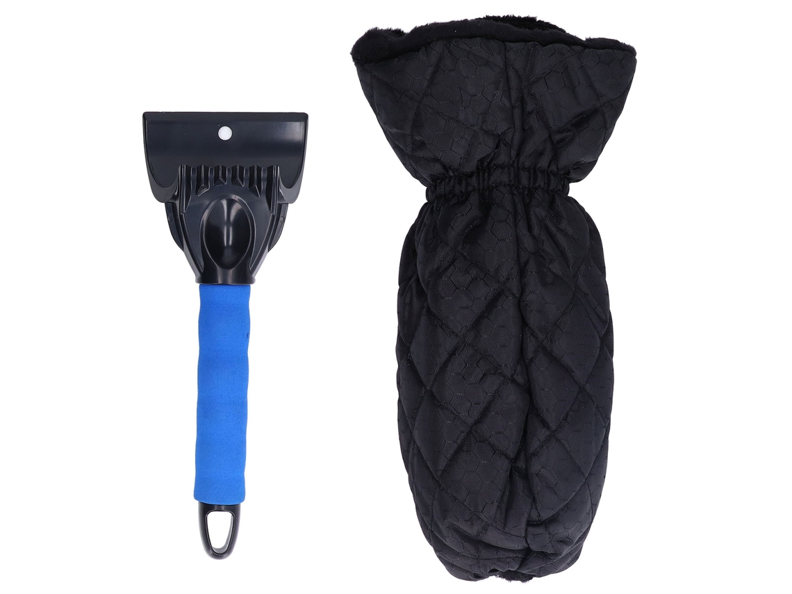 Luva raspador de Gelo Impermeável 2 em 1 Design Elástico Pá de Neve para Carro AZUL | S/MARCA