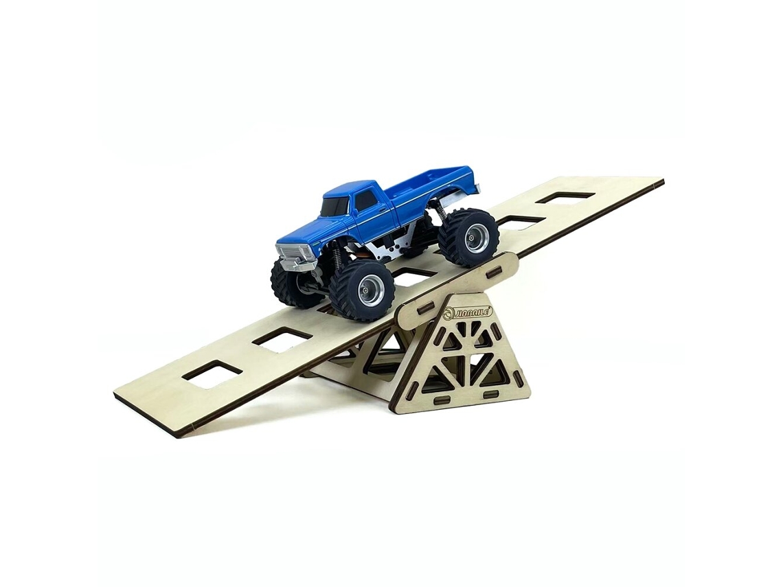 Conjunto 4 Peças Jiabaile 3601 3602 1/36 Mini Rc Car Crawler Scene Combo Circuito Obstáculos Madeira Laser P/ Microveículos Peças Diy 3600 MDUG