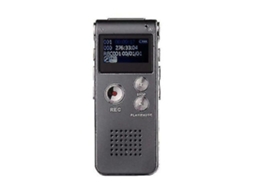 Lurelia Gravador De Voz Digital 16gb Com Ativação Por Voz, Reprodução Mp3, Recarregável Para Conversas - Cinza