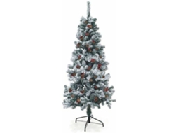 Árvore de Natal Sestriere 150 Cm 350 Ramos com Neve Pinhões e Bagas GALILEO