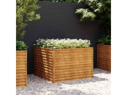 Vidaxl Canteiro Elevado De Jardim 100x100x69 Cm Aço Corten