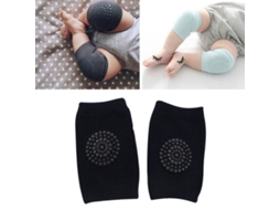Joelheira Antideslizante e Respirável para Bebês Aprendizes de Caminhada Preto XIAOMOYU