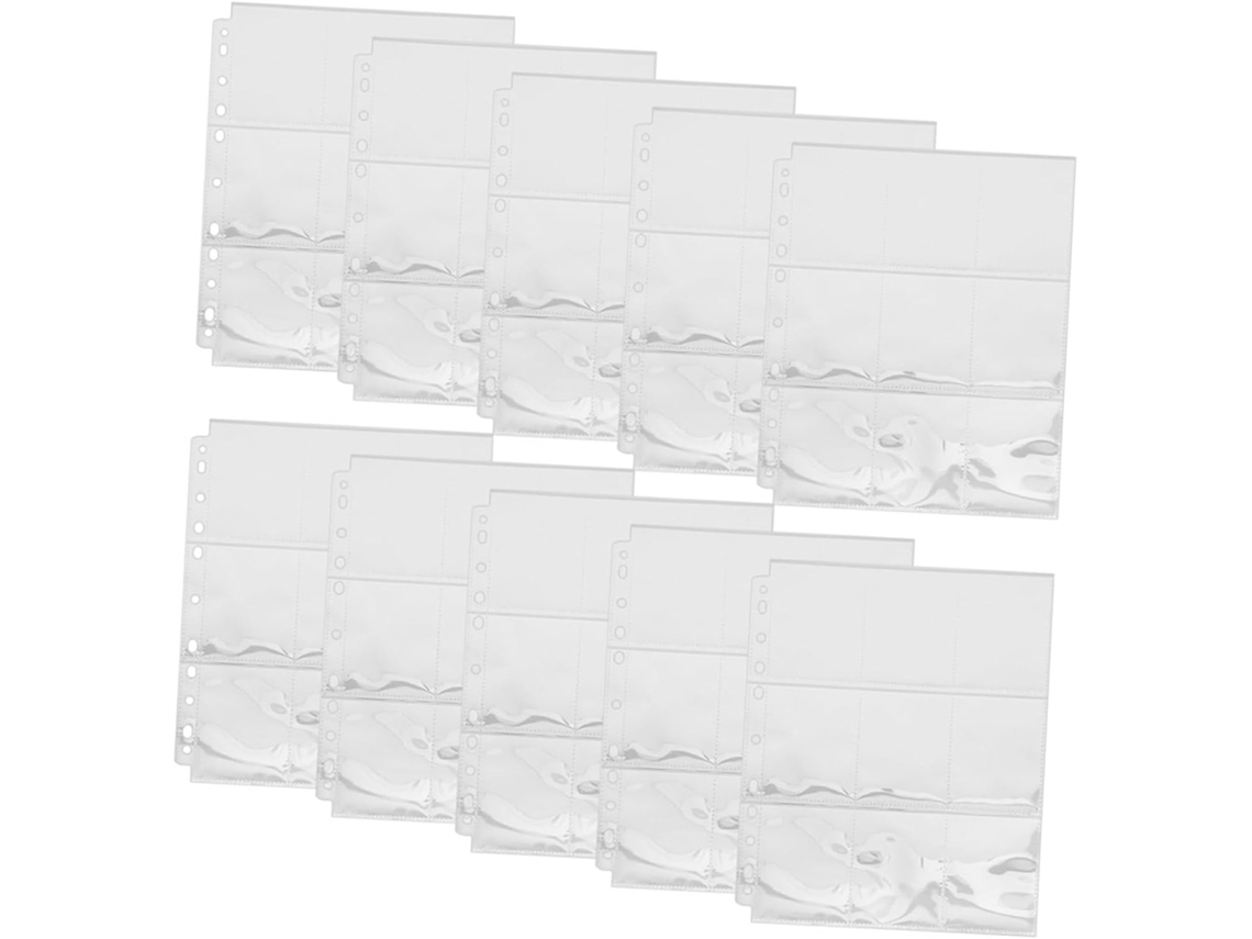 Popetpop 50 Peças Pochetes Transparentes Estojos Para Cartes Padrão Protège Cartes Pages Álbum De Fotos
