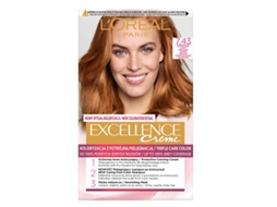 Excellence Creme Coloração Para Cabelos Tom 7.43 Loiro Acobreado Dourado Loreal Paris