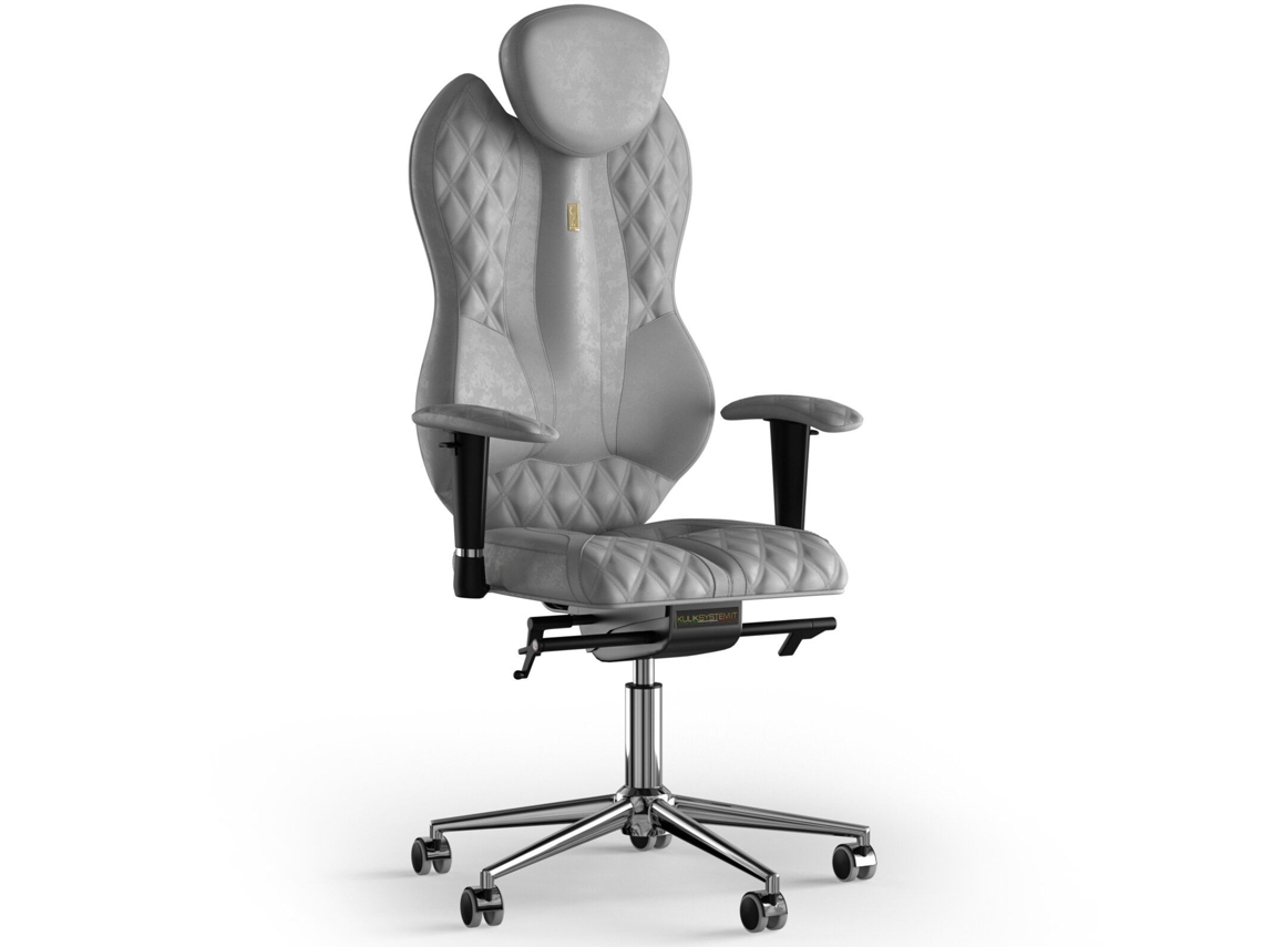 Cadeira de Escritório Ergonómica KULIK Grande Tecido de Costura (Antara - Silver -130x50x50cm)