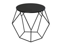 Mesa De Centro Nórdica Minimalista Com Design Geométrico Para Sala De Estar, Tampo Grande Em Aço, 54x54x44cm