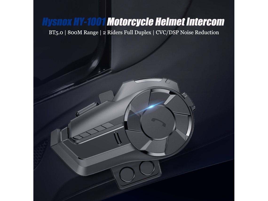 Aetheria intercomunicador Hysnox Hy 1001 para Capacete Moto Bt5.0 800m Ip65 Redução de Ruído Cvc Dsp