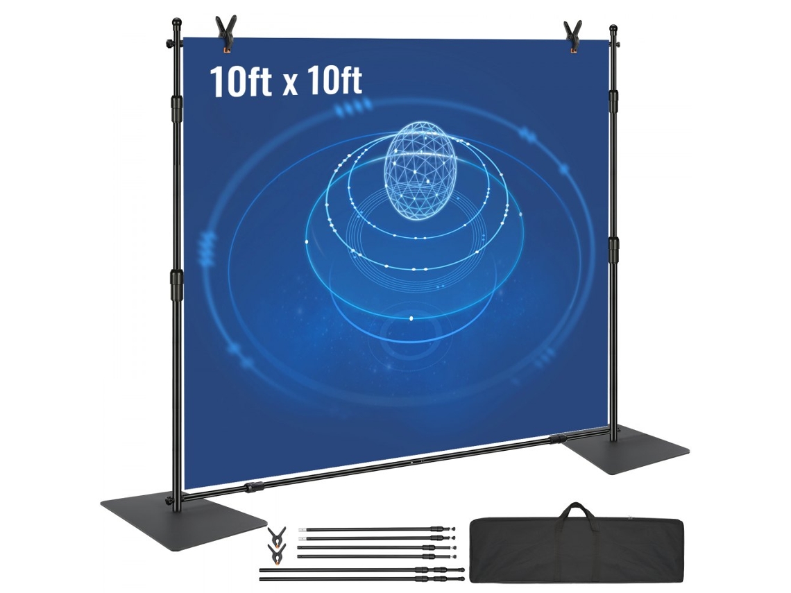 Conjunto De Suporte Para Fundo Fotográfico 3x3m Com Estrutura Reforçada Tekmaquinas