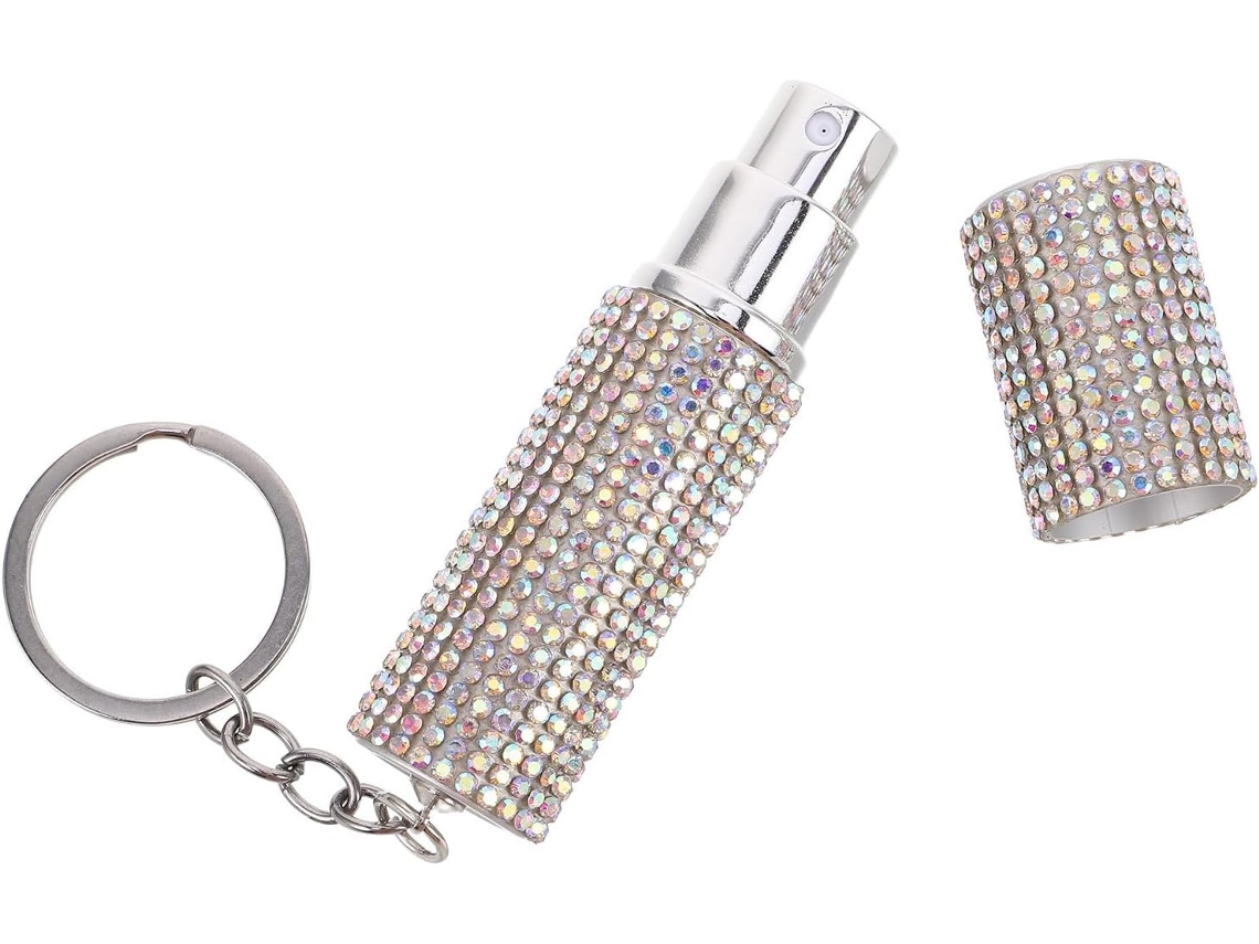 Frasco De Perfume Recarregável Com Chaveiro, Branco