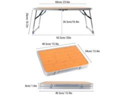 Mesa Plegable Portátil para Camping e Praia