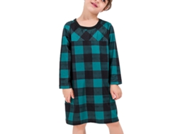 Pijama De Natal Family Verde Escuro Com Gola Revirada E Manga Longa, Laxiscreed Para Bebé 3-6 Meses