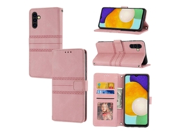 Capa Para Celular Samsung Galaxy A54 5g Com Listras Em Relevo E Toque De Couro.
