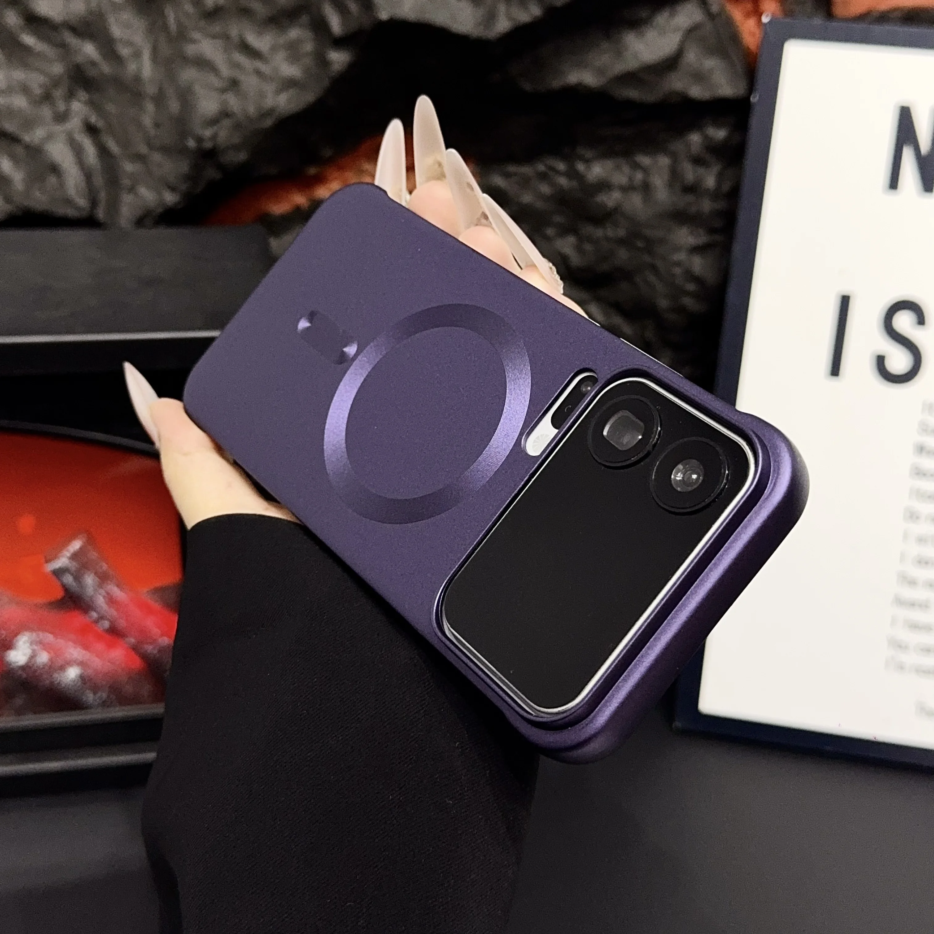 Capa Rígida Fosca Sem Moldura Para Xiaomi 14 Ultra (roxo Escuro), Ultrafina E Magnética.