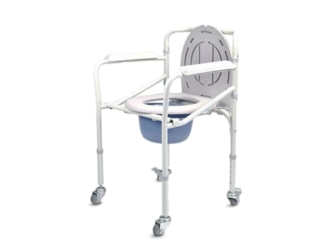 Cadeira Sanitária Banho E Alteador Sanita Com Rodas 3 Em 1 Alma Mobility