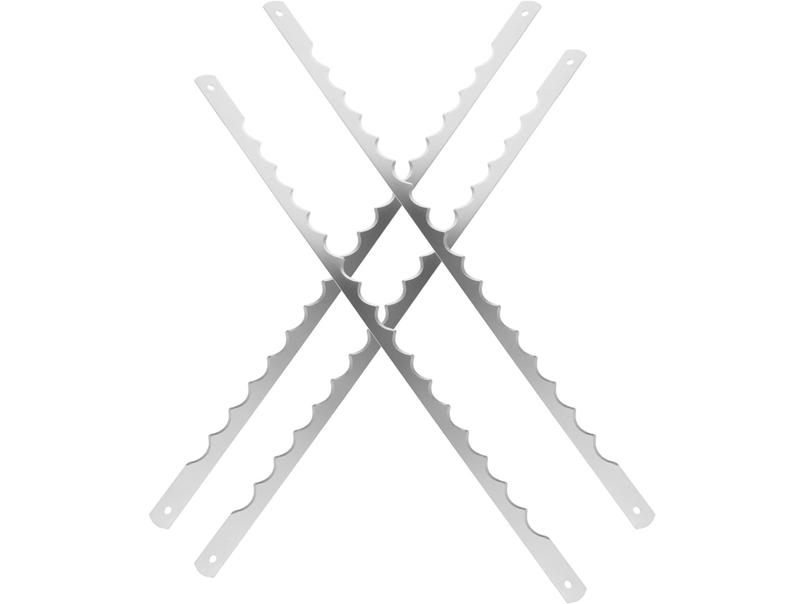 Conjunto de 4 Facas Metal com Lâminas Serrilhadas para Cortar Pão e Bolos. Design Detalhes CHABERLU