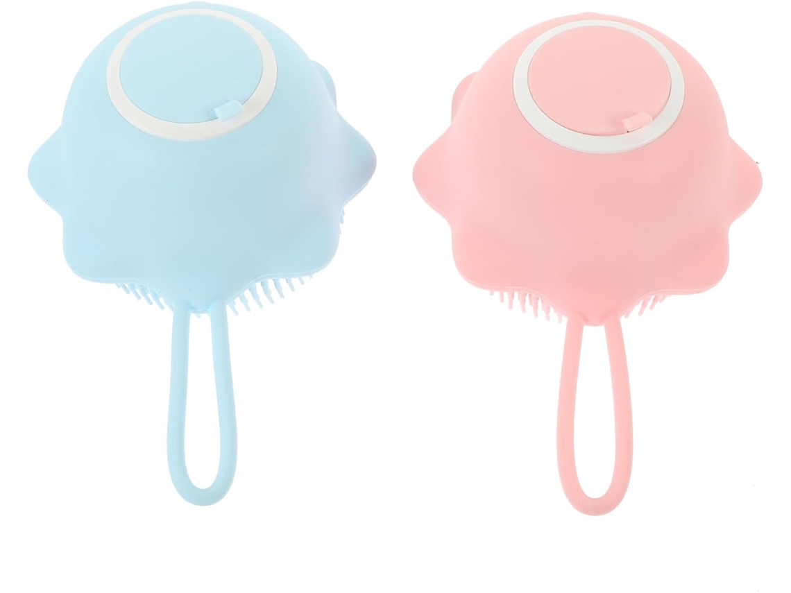 Conjunto De 2 Escovas Banho Wooneky Para Bebês, Para Limpeza Profunda E Massagem Hora Do Banho
