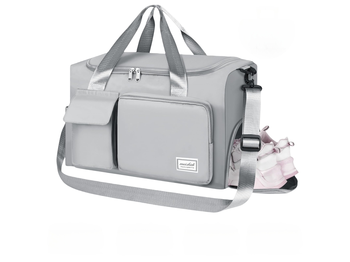 Mochila De Viagem Bolsa De Ginástica Com Compartimento Para Sapatos E Roupas Molhadas À Prova D'água Grey