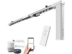 Trilho De Cortina Motorizado 2 Metros, Motor Wifi Compatível Com Alexa, Google Home E Aplicação Tuya Smart, Cortinas Motorizadas Automáticas Abalon