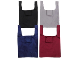Conjunto de 4 Sacolas de Compras Reutilizáveis ​​e Portáteis, Dobráveis, nas Cores Azul Marinho e Vermelha. GOKOCO