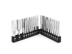 Conjunto De Pontas De Chave De Fenda Magnéticas Laxiscreed 20 Peças, Aço S2, Liberação Rápida 1/4"