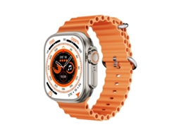 2, 2 Polegadas Ip67 Metal Fivela Marinha Silicone Strap Relógio Inteligente Para A Frequência Cardíaca,nfc(laranja)