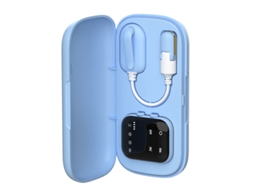 Alarme Enurese Noturna Com Sonda Dividida, Recetor Led E Temporizador 30/90min, Bateria 20 Dias, Estojo 2 Em 1 Azul Hexinyigjly