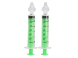 Mali 2pcs Irrigador Nasal para Bebê Limpador Nasal Infantil Portátil Silicone 10ml Verde