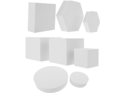 Conjunto de 8 Peças de Acessórios Decorativos para Casa com Fotos em Formato de Cubo Geométrico Sólido. SFUSHOS