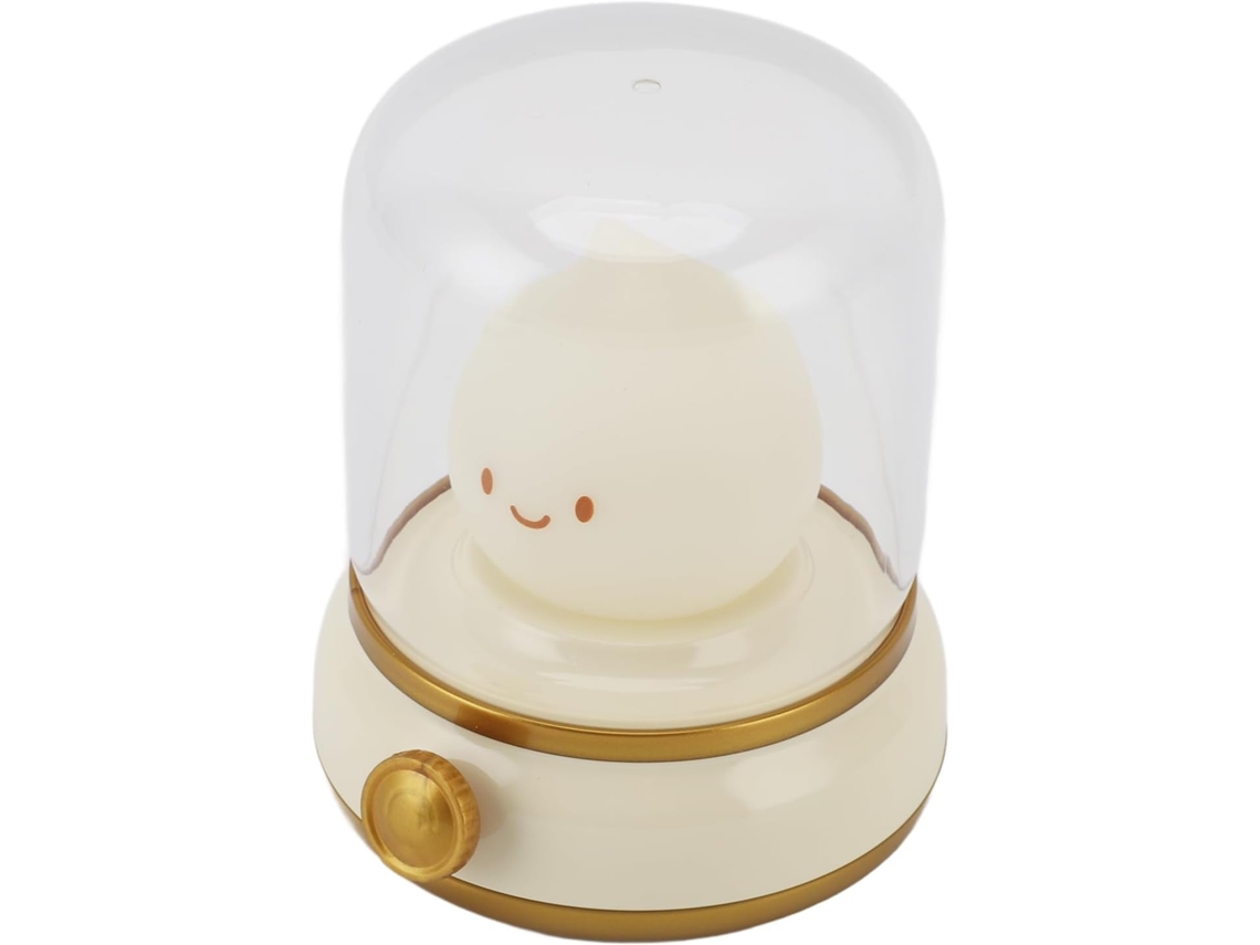 Luz noturna com efeito de sombra, recarregável via USB, com intensidade ajustável, ideal para quarto infantil.