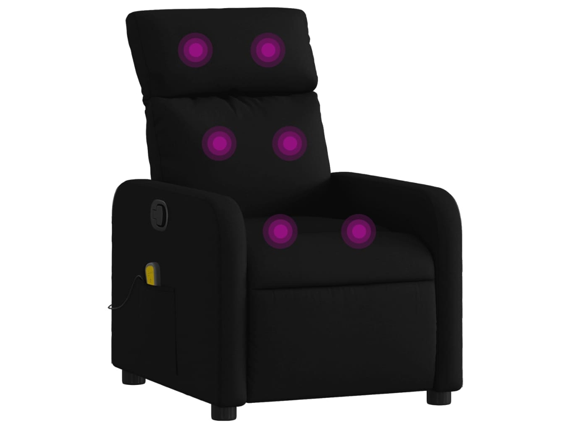 Massage Recliner Chair, Massage Recliner Chairs Vidaxl Preto Tecido