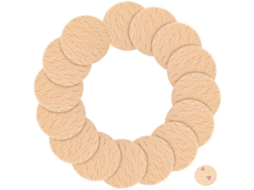 50 Fatias de Madeira Natural Não Finalizadas com Recortes Redondos para Artesanato Diy Decorações 3,8x3,8x0,35cm