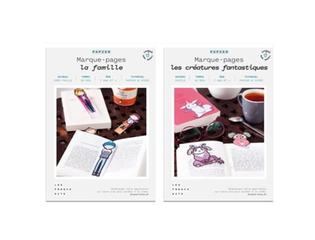 2 Caixas de Papel Diy 8 Marcadores Les French Kits