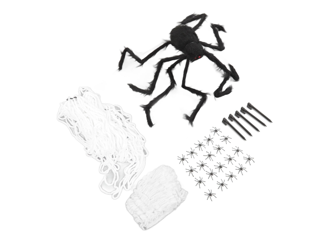 Decoração de Teia de Aranha e Aranha para Halloween S/MARCA