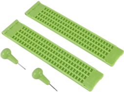 Kit de Braille de Plástico de 4 Linhas e 28 Células, Verde SFUSHOS (2)