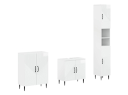Vidaxl Conjunto De Armários Para Banheiro Com 3 Peças Haarlem