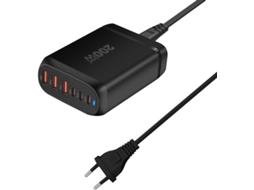 Carregador de Mesa Gan de 200 W com 6 Portas Usb Type c Pd, Carregamento 3.0, Compatível com Dispositivos Móveis e com Plugue Europeu. SFUSHOS